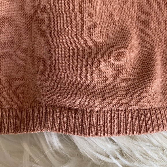 BCBGMaxAzria blue brown tan color block scoop neck ribbed sweater dress sz M - Picture 7 of 17